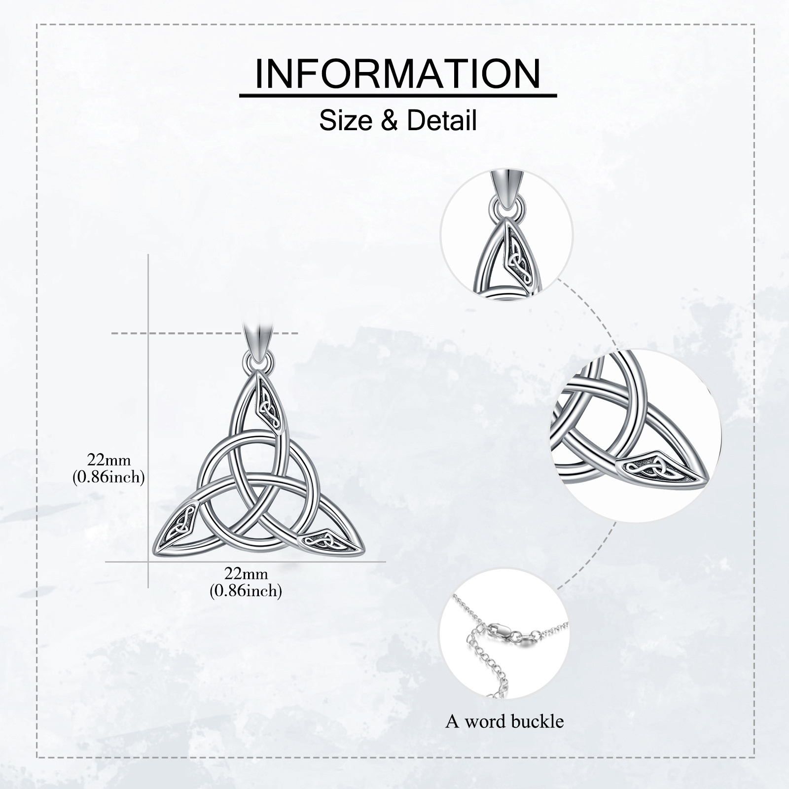 Women's 925 Sterling Silver Celtic Knot Necklace, Meaningful Gift